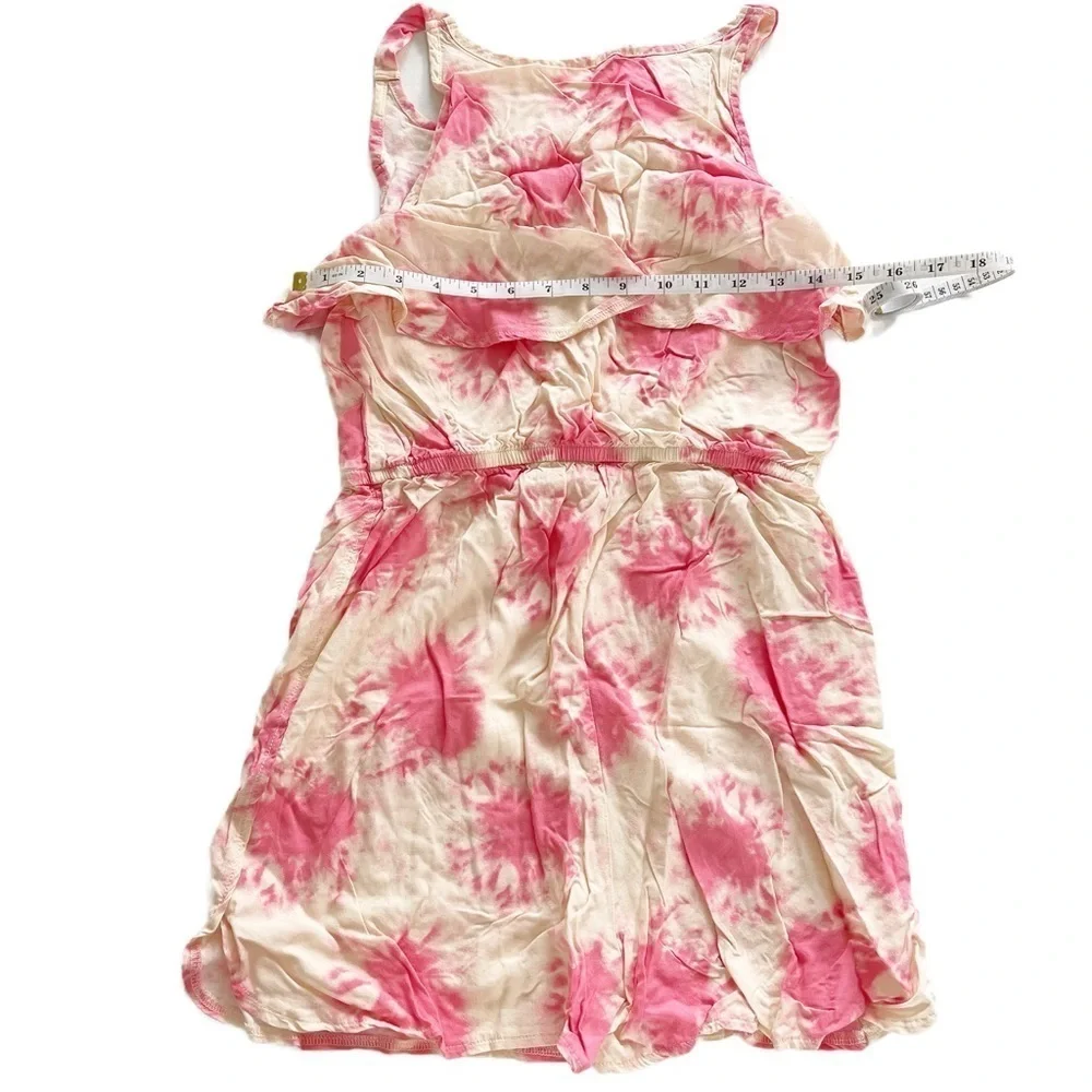 BCBG Girls Girl's Printed Tie Dye Challis Romper - Size 16
